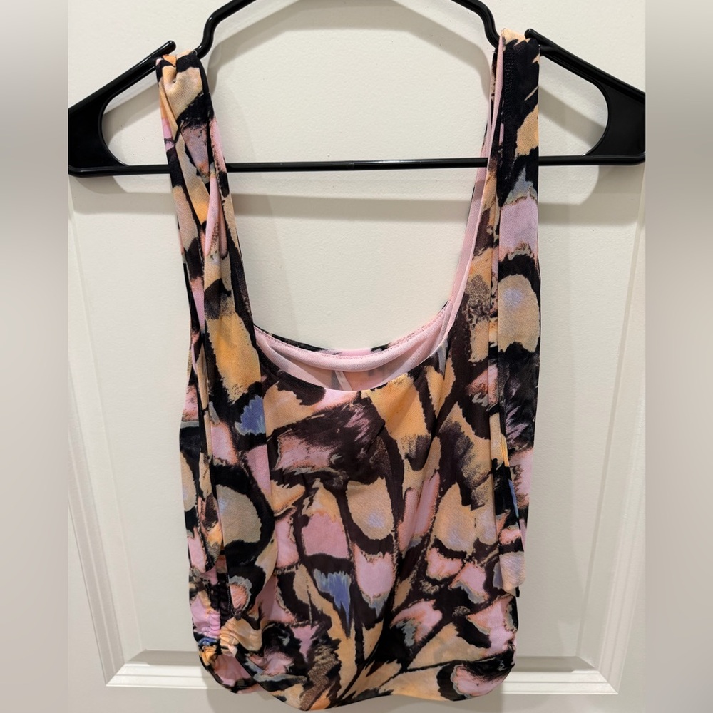 Free People Ruched Mesh Top - Picture 4 of 4